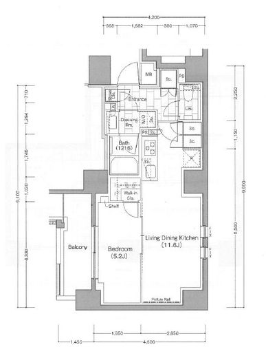 ザ・パークハビオ浅草駒形　601号室　間取り