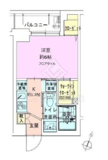 門前仲町レジデンス弐番館　902号室　間取り