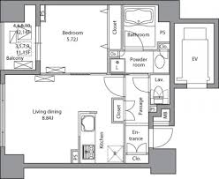 レジディア神田岩本町　1401号室　間取り
