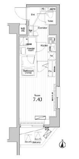 プレミアムキューブ両国　504号室　間取り