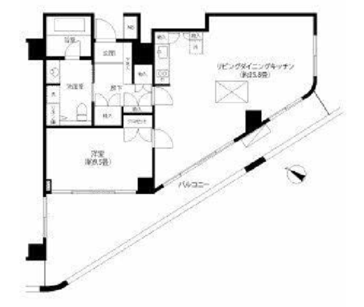 ヒューリック浅草一丁目　306号室　間取り