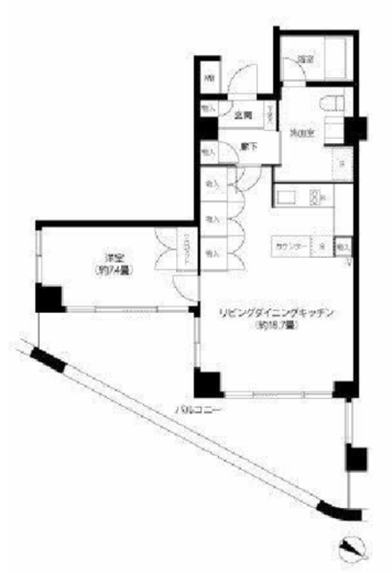 ヒューリック浅草一丁目　402号室　間取り