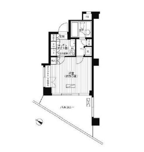 ヒューリック浅草一丁目　509号室　間取り