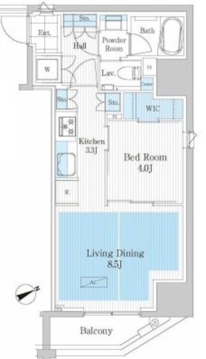パークアクシス浅草橋2　1103号室　間取り