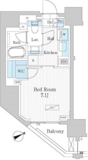 パークアクシス浅草橋2　501号室　間取り