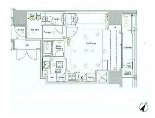 モデルノトッレ松濤（松濤タワーレジデンス）　1101号室　間取り