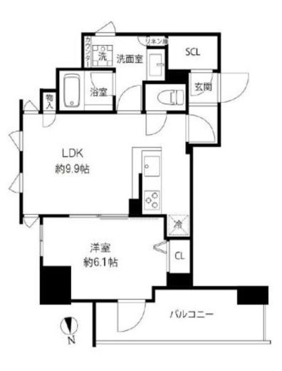 プレール・ドゥーク浅草橋　903号室　間取り