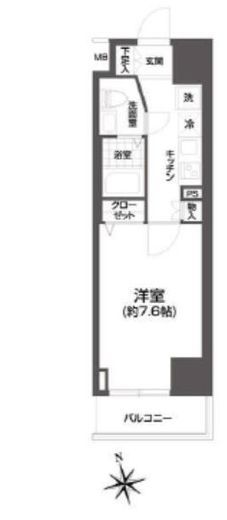 エルスタンザ浅草　801号室　間取り