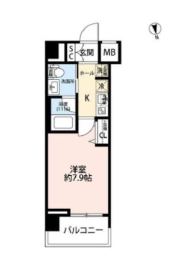 プレール・ドゥーク蔵前2　203号室　間取り