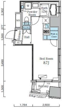 レジディア九段下2　204号室　間取り