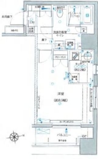 アトラス新御徒町　4F1号室　間取り