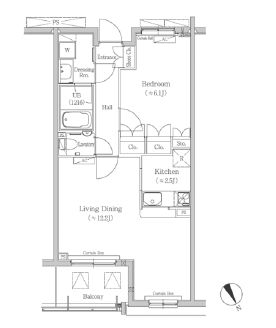 ヒューリックコート元代々木　222号室　間取り