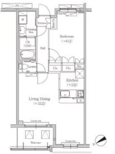 ヒューリックコート元代々木　225号室　間取り