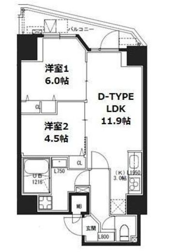 S-RESIDENCE蔵前 (エスレジデンス蔵前)　1302号室　間取り
