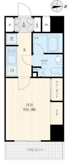 ログ両国　702号室　間取り