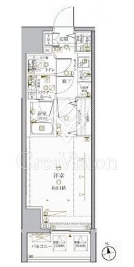 ヴァースクレイシア秋葉原イースト　1002号室　間取り