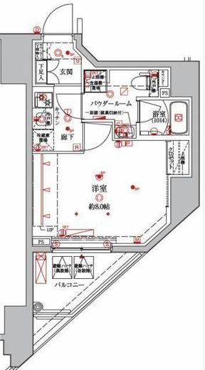 ヴァースクレイシア秋葉原イースト　1203号室　間取り