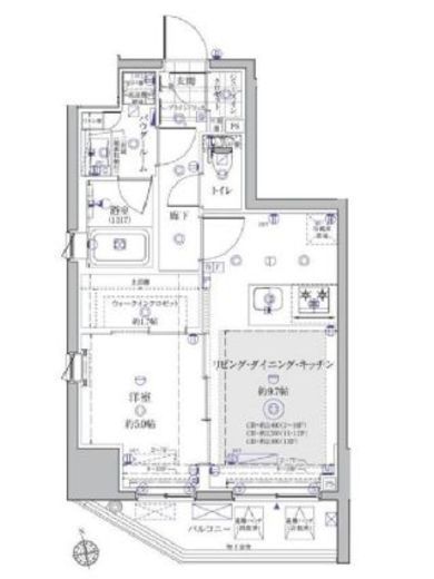 ヴァースクレイシア秋葉原イースト　901号室　間取り