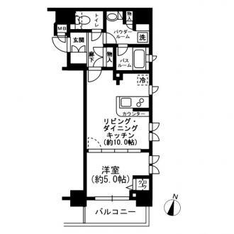 レジディア神田東　205号室　間取り