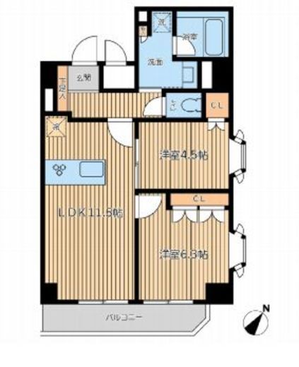 シティスパイア森下　704号室　間取り