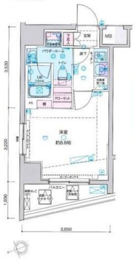 ジェノヴィア浅草蔵前スカイガーデン　504号室　間取り