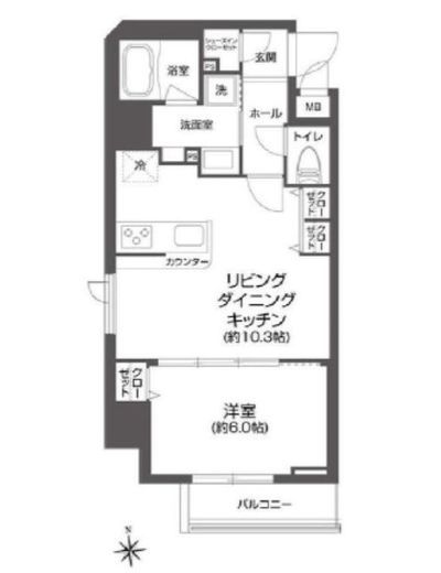 ルクレ上野　901号室　間取り