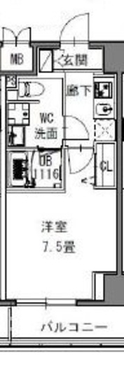 S-RESIDENCE新御徒町WEST (エスレジデンス新御徒町ウエスト)　302号室　間取り