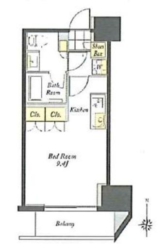 プライムメゾン蔵前　602号室　間取り