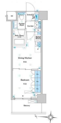 CORVAL住吉　404号室　間取り