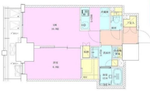 門前仲町レジデンス九番館　1005号室　間取り