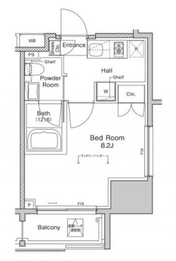 プラウドフラット浅草雷門　702号室　間取り