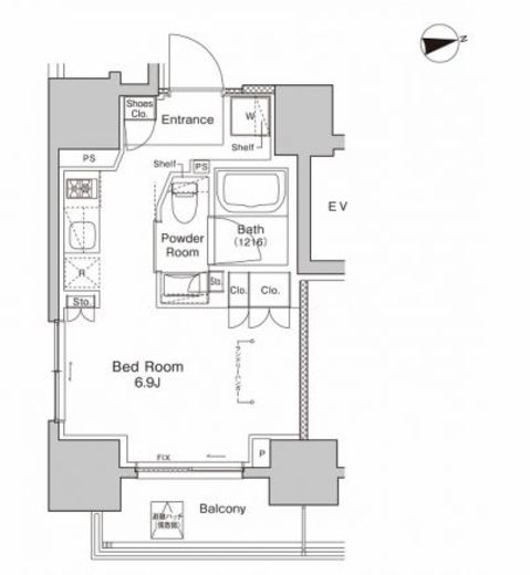 プラウドフラット浅草雷門　902号室　間取り