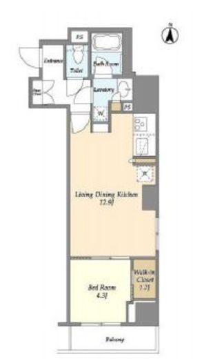 アスール両国　602号室　間取り