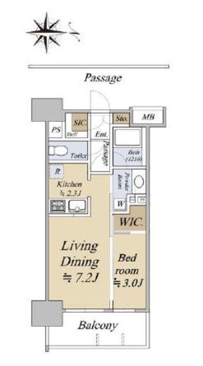 リビオレゾン東陽町ステーションプレミア　7F2号室　間取り