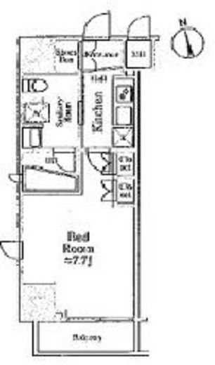 ステージグランデ新御徒町アジールコート　801号室　間取り