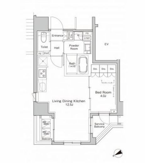 プラウドフラット浅草橋2　507号室　間取り