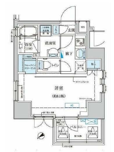 ベルシード門前仲町　1003号室　間取り