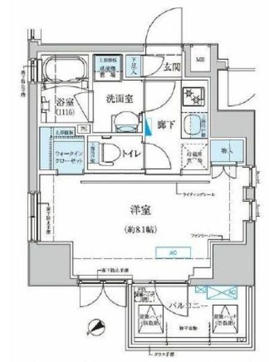 ベルシード門前仲町　603号室　間取り