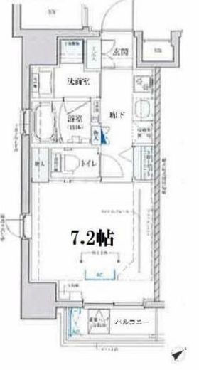 ベルシード門前仲町　401号室　間取り