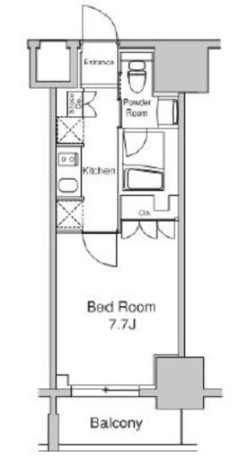 プラウドフラット浅草駒形　904号室　間取り