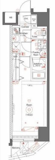 シーネクスプレミア浅草橋　503号室　間取り