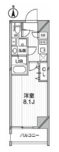 プライマルタワー錦糸町　502号室　間取り