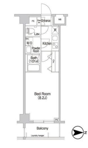コンフォリア両国トロワ　208号室　間取り