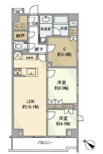 オープンレジデンシア谷中　302号室　間取り