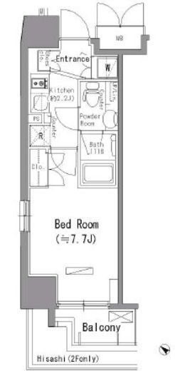 パークアクシス台東根岸　204号室　間取り