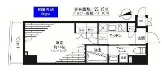 グランドコンシェルジュ新御徒町アジールコート　303号室　間取り