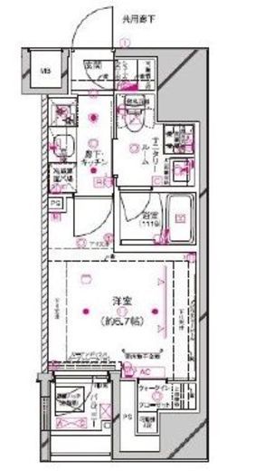 グランドコンシェルジュ蔵前　902号室　間取り