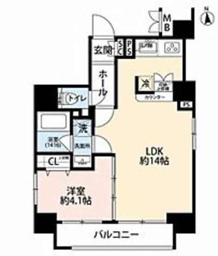プレール・ドゥーク浅草3　602号室　間取り