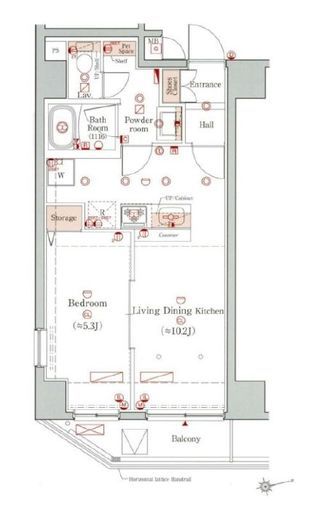 プレール・ドゥーク浅草4　205号室　間取り