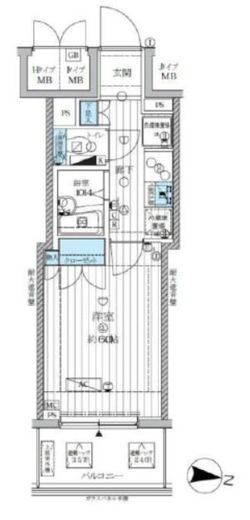 ランドステージ両国　211号室　間取り